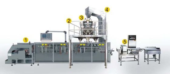 Машина упаковки еды плоской сумки закусок горизонтальная автоматическая